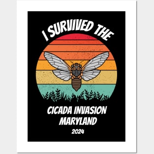 I survived the cicada invasion Maryland 2024 Posters and Art